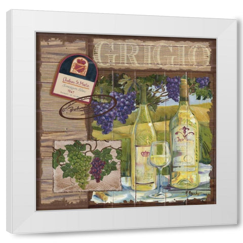 Wine Country Collage I White Modern Wood Framed Art Print by Brent, Paul