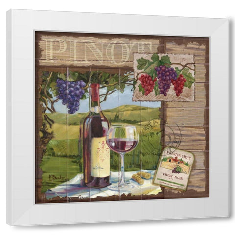 Wine Country Collage II White Modern Wood Framed Art Print by Brent, Paul