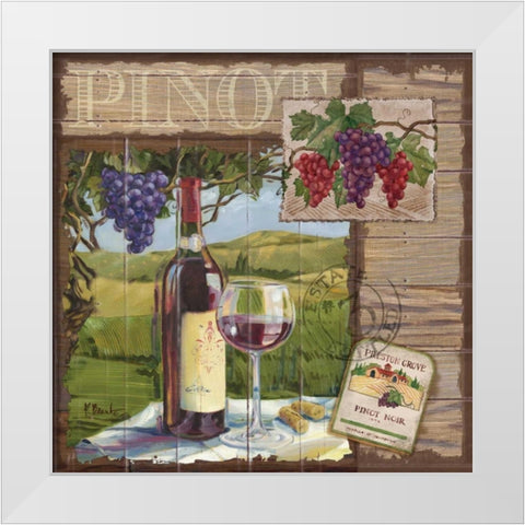 Wine Country Collage II White Modern Wood Framed Art Print by Brent, Paul