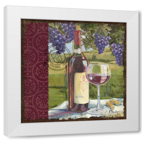 At the Vineyard I White Modern Wood Framed Art Print by Brent, Paul