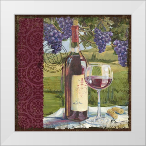At the Vineyard I White Modern Wood Framed Art Print by Brent, Paul