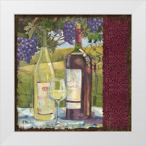 At the Vineyard II White Modern Wood Framed Art Print by Brent, Paul