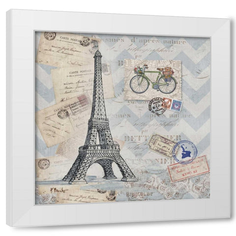 Bon Voyage I White Modern Wood Framed Art Print by Brent, Paul