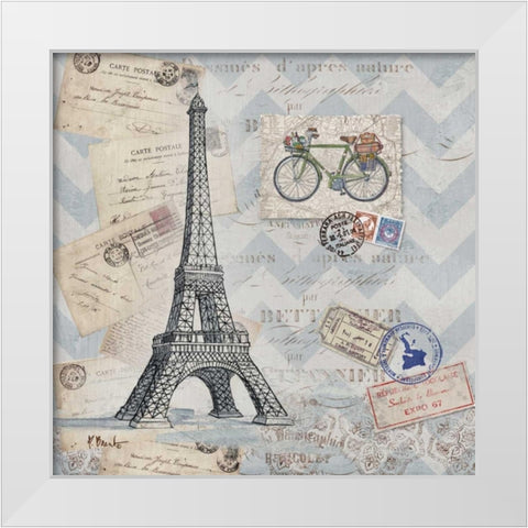 Bon Voyage I White Modern Wood Framed Art Print by Brent, Paul