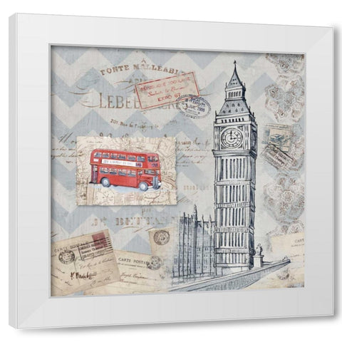 Bon Voyage II White Modern Wood Framed Art Print by Brent, Paul