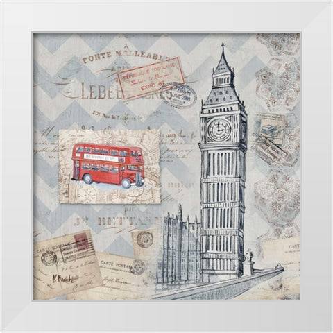 Bon Voyage II White Modern Wood Framed Art Print by Brent, Paul