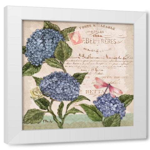 Parisian Hydrangeas I White Modern Wood Framed Art Print by Brent, Paul