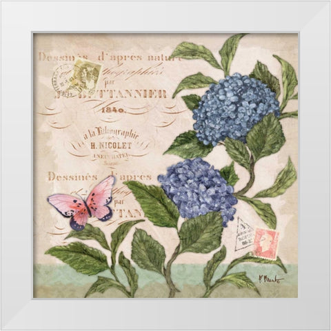 Parisian Hydrangeas II White Modern Wood Framed Art Print by Brent, Paul