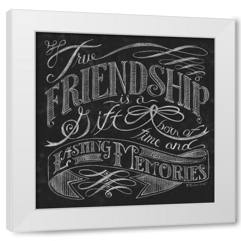 True Friendship White Modern Wood Framed Art Print by Brent, Paul