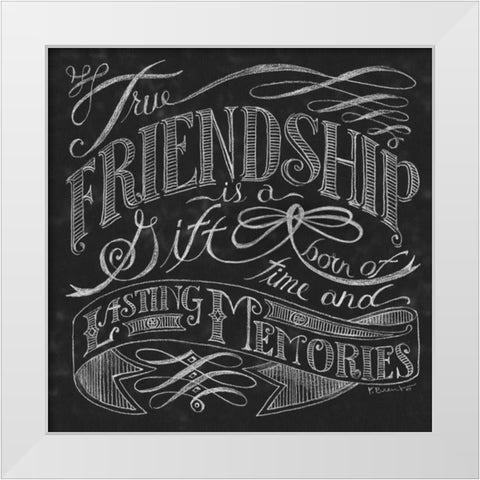 True Friendship White Modern Wood Framed Art Print by Brent, Paul