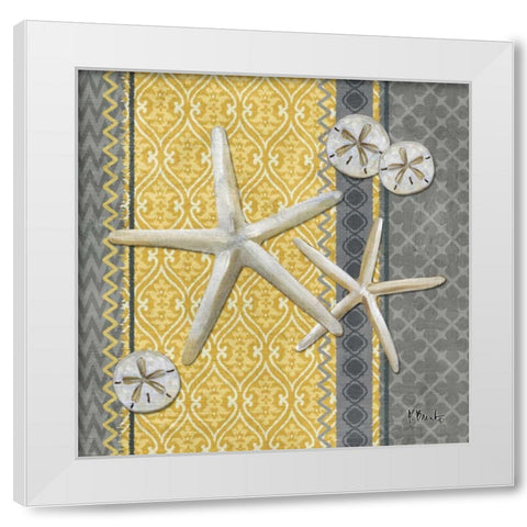 Santa Cruz Shells IV White Modern Wood Framed Art Print by Brent, Paul