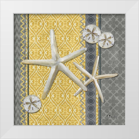 Santa Cruz Shells IV White Modern Wood Framed Art Print by Brent, Paul