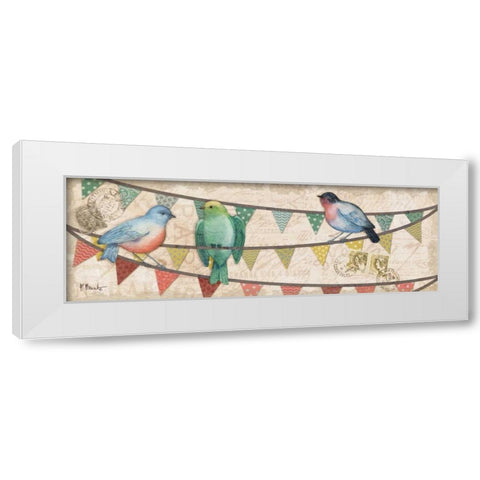 Fancy Flock Panel I White Modern Wood Framed Art Print by Brent, Paul