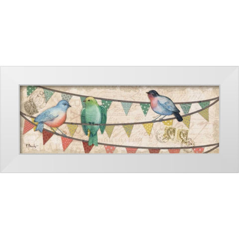 Fancy Flock Panel I White Modern Wood Framed Art Print by Brent, Paul