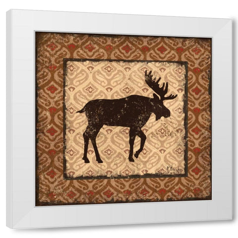 Modern Moose Spice I White Modern Wood Framed Art Print by Brent, Paul