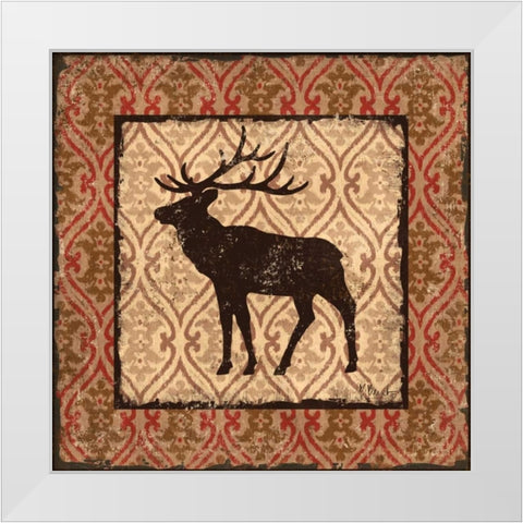 Modern Elk Spice II White Modern Wood Framed Art Print by Brent, Paul