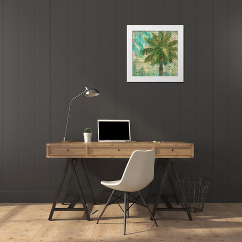 Aqua Escape II White Modern Wood Framed Art Print by Brent, Paul