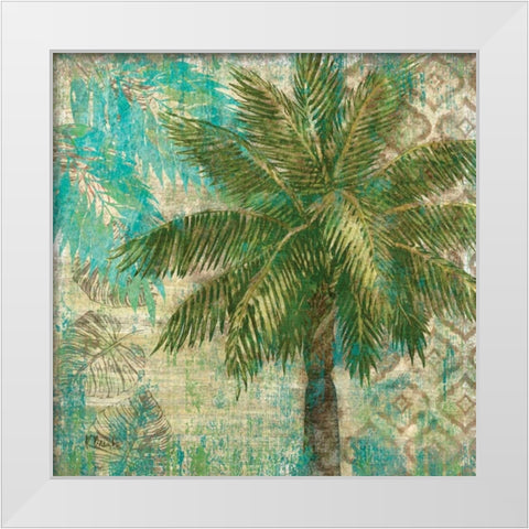 Aqua Escape II White Modern Wood Framed Art Print by Brent, Paul