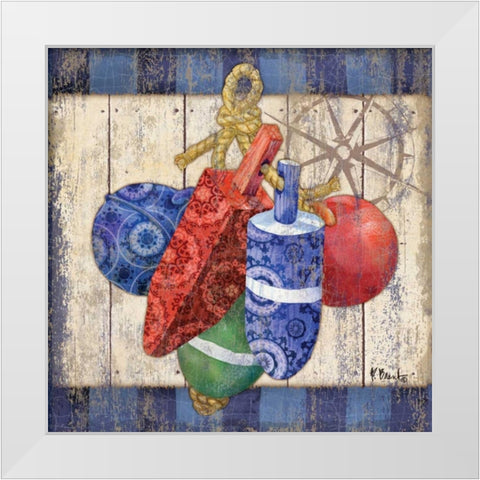 Knotical IV White Modern Wood Framed Art Print by Brent, Paul