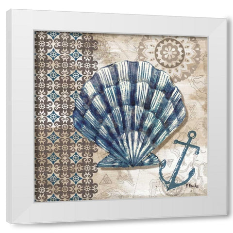Tide Pool Shells II White Modern Wood Framed Art Print by Brent, Paul