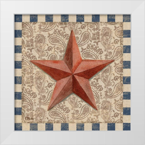 American Barn Star I White Modern Wood Framed Art Print by Brent, Paul