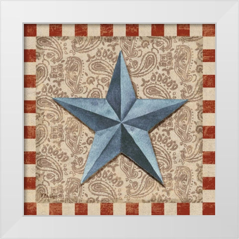 American Barn Star II White Modern Wood Framed Art Print by Brent, Paul