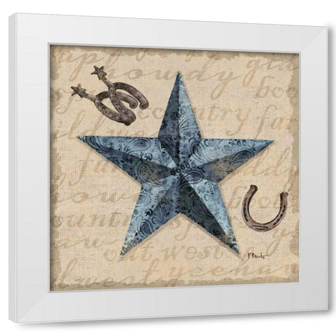 Bandana Barn Star II White Modern Wood Framed Art Print by Brent, Paul