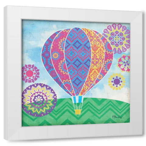 Fantasy Balloons I White Modern Wood Framed Art Print by Brent, Paul