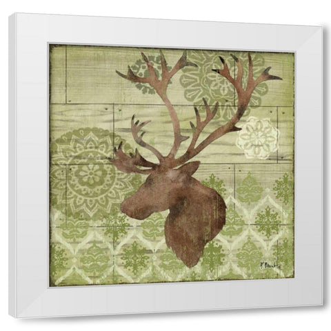 Woodland Ikat II White Modern Wood Framed Art Print by Brent, Paul