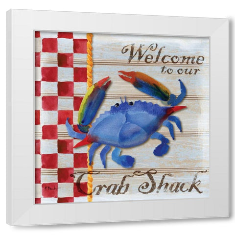 Chesapeake Crab White Modern Wood Framed Art Print by Brent, Paul