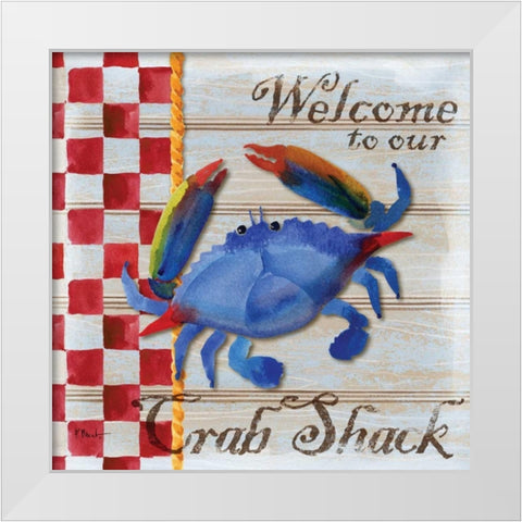 Chesapeake Crab White Modern Wood Framed Art Print by Brent, Paul