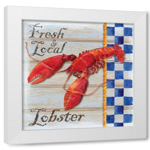 Chesapeake Lobster White Modern Wood Framed Art Print by Brent, Paul