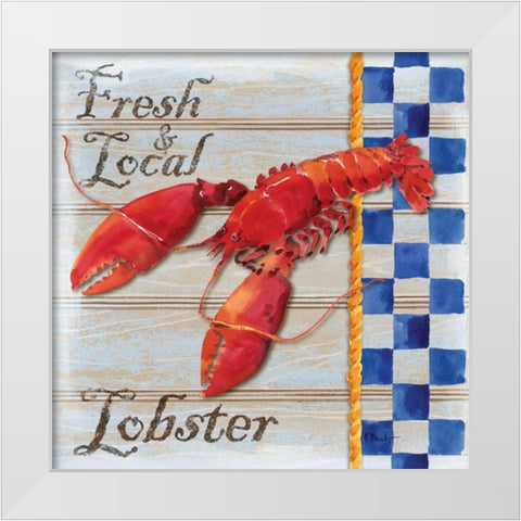 Chesapeake Lobster White Modern Wood Framed Art Print by Brent, Paul