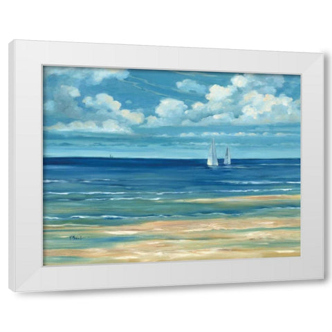 Summerset Sailboat White Modern Wood Framed Art Print by Brent, Paul