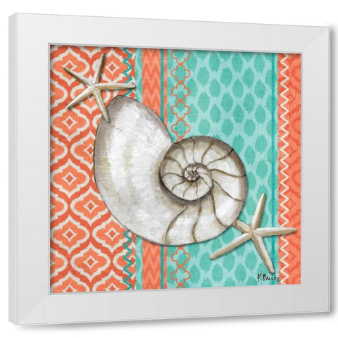 Santa Cruz Aqua I White Modern Wood Framed Art Print by Brent, Paul