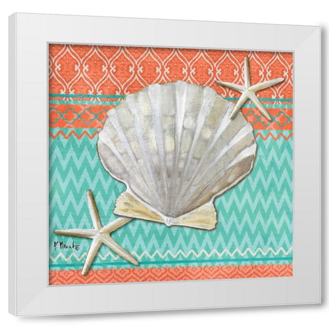 Santa Cruz Aqua III White Modern Wood Framed Art Print by Brent, Paul