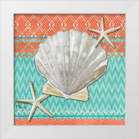 Santa Cruz Aqua III White Modern Wood Framed Art Print by Brent, Paul