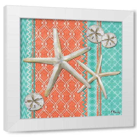 Santa Cruz Aqua IV White Modern Wood Framed Art Print by Brent, Paul