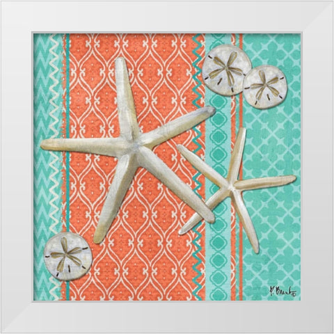 Santa Cruz Aqua IV White Modern Wood Framed Art Print by Brent, Paul
