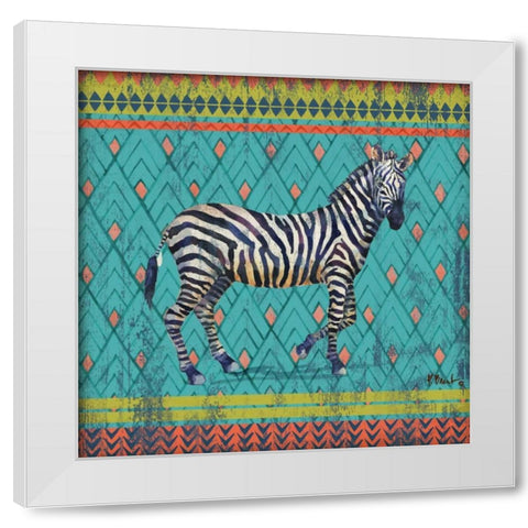 Tribal Trek I White Modern Wood Framed Art Print by Brent, Paul