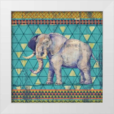 Tribal Trek IV White Modern Wood Framed Art Print by Brent, Paul