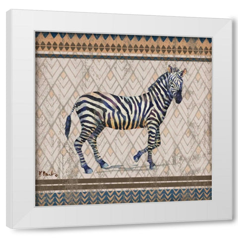 Tribal Trek Neutral I White Modern Wood Framed Art Print by Brent, Paul