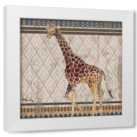 Tribal Trek Neutral II White Modern Wood Framed Art Print by Brent, Paul