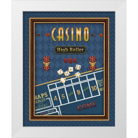 High Roller White Modern Wood Framed Art Print by Brissonnet, Daphne