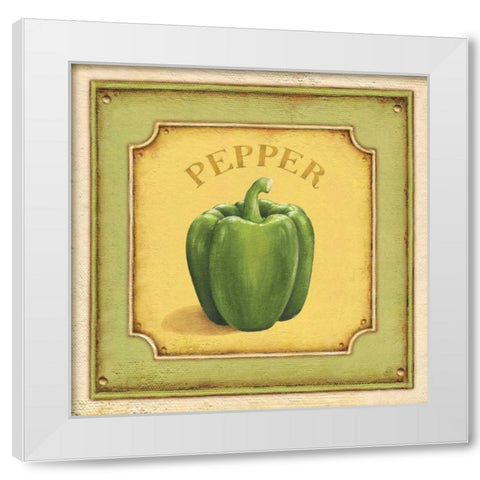 Pepper White Modern Wood Framed Art Print by Brissonnet, Daphne
