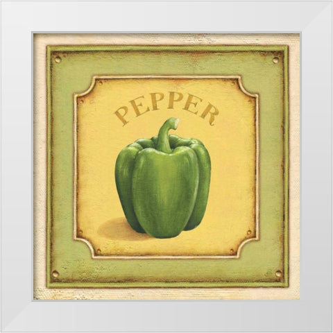 Pepper White Modern Wood Framed Art Print by Brissonnet, Daphne