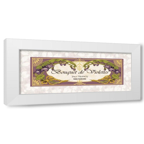 Bouquet de Violettes White Modern Wood Framed Art Print by Berman, Susan
