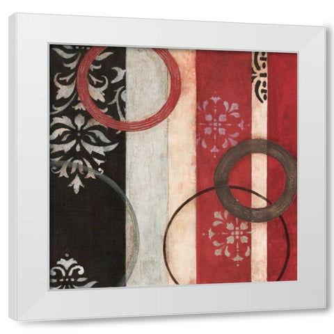 Circular I White Modern Wood Framed Art Print by Burnside, Barbara