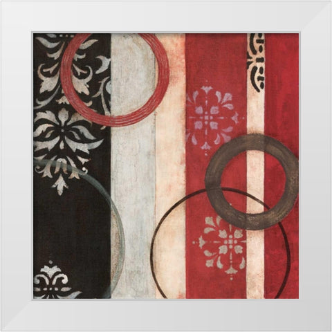 Circular I White Modern Wood Framed Art Print by Burnside, Barbara