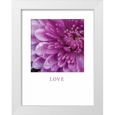 Love White Modern Wood Framed Art Print by Berzel, Erin